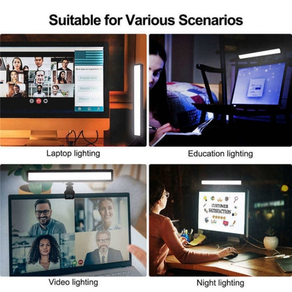 VLOGLITE WS66 LED Webcam Streaming Lights Video Conference Lighting Laptop Light with Tripod