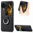 For OPPO Find N3 Flip Litchi PU Diamond-encrusted Ring Phone Case(Black) - Find N3 Flip Cases by PMC TechLife | Online Shopping South Africa | PMC TechLife