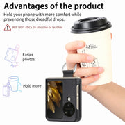 For OPPO Find N3 Flip Litchi PU Diamond-encrusted Ring Phone Case(Black)