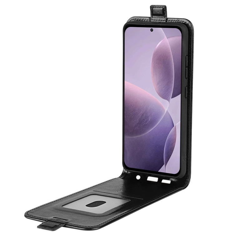 For Xiaomi Redmi K70 R64 Texture Single Vertical Flip Leather Phone Case(Black)