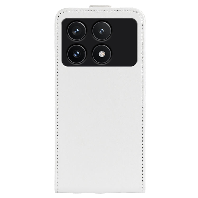 For Xiaomi Redmi K70 R64 Texture Single Vertical Flip Leather Phone Case(White)