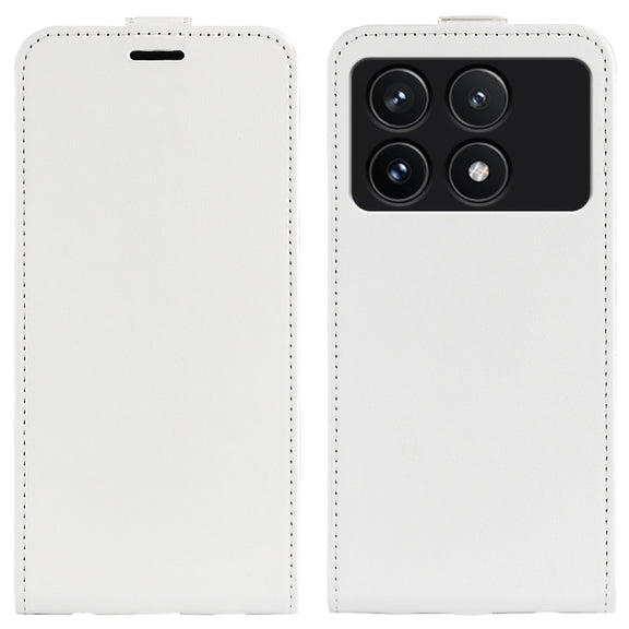 For Xiaomi Redmi K70 R64 Texture Single Vertical Flip Leather Phone Case(White)