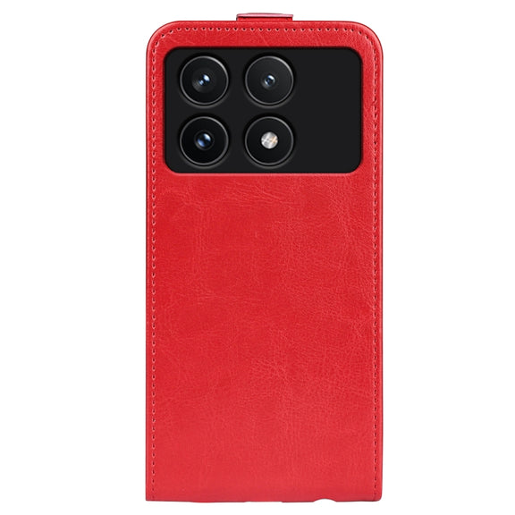For Xiaomi Redmi K70 R64 Texture Single Vertical Flip Leather Phone Case(Red)