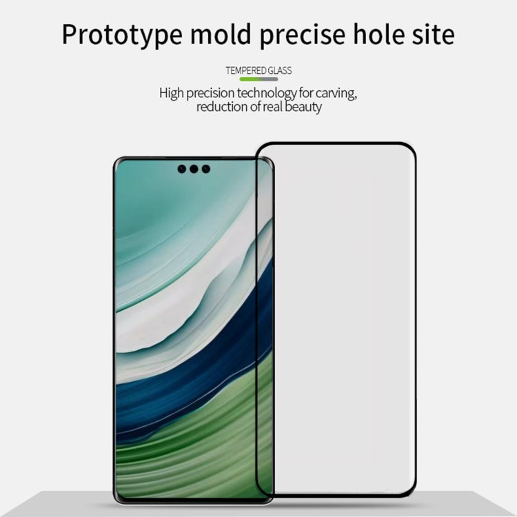 For Huawei Mate 60 Pro MOFI 9H 3D Hot Bending Tempered Glass Film(Black)