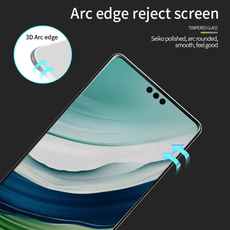 For Huawei Mate 60 Pro MOFI 9H 3D Hot Bending Tempered Glass Film(Black)