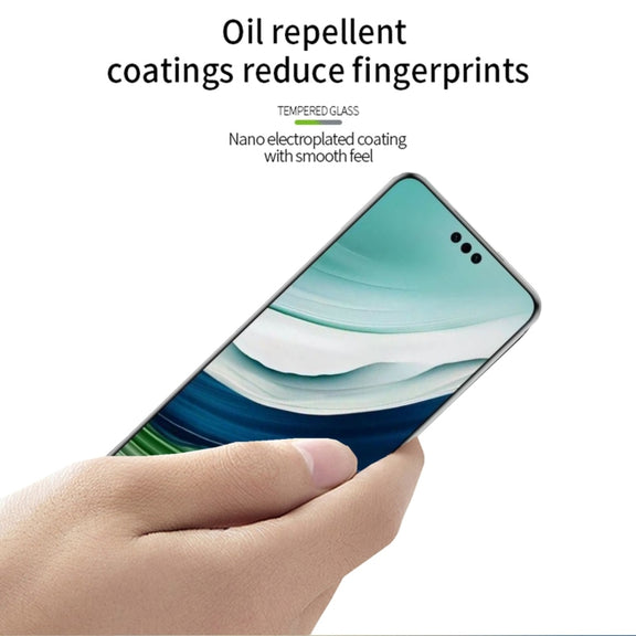 For Huawei Mate 60 Pro MOFI 9H 3D Hot Bending Tempered Glass Film(Black)