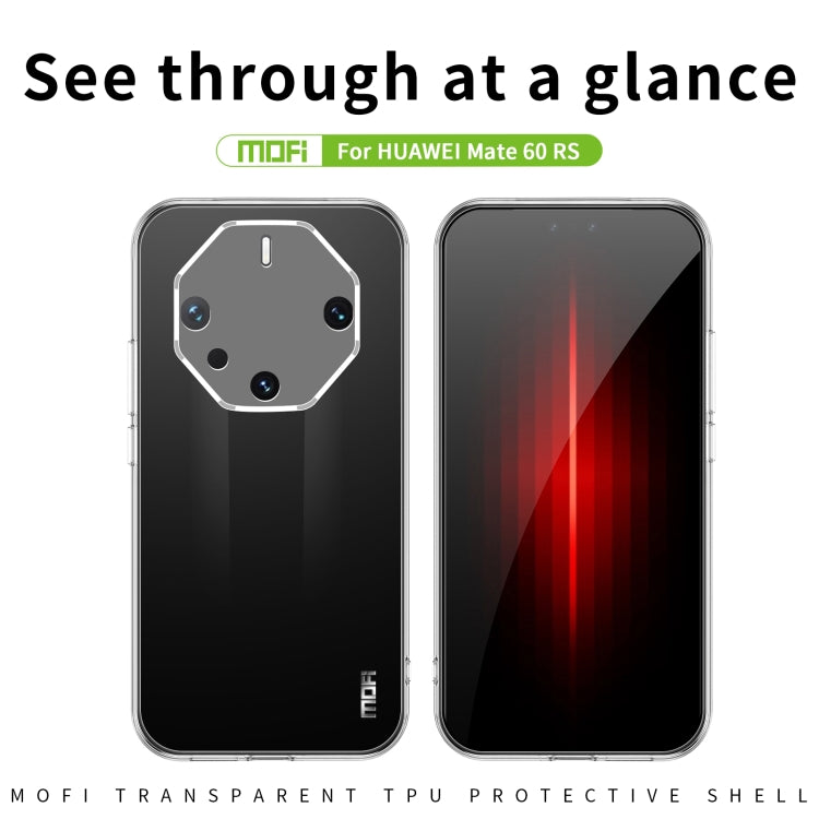 For Huawei Mate 60 RS Ultimate MOFI Ming Series Ultra-thin TPU Phone Case(Transparent)