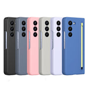 For Samsung Galaxy Z Fold5 5G Skinfeel Shockproof Phone Case with Pen(Light Gray)