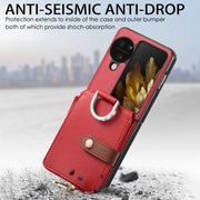 For OPPO Find N3 Flip Vertical Flip Zipper Wallet Ring Leather Phone Case(Red)