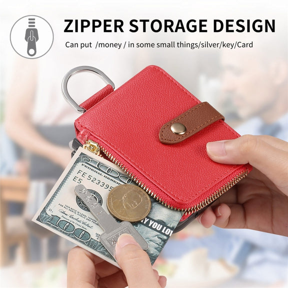 For OPPO Find N3 Flip Vertical Flip Zipper Wallet Ring Leather Phone Case(Red)