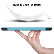For Redmi Pad SE 11.0 ENKAY Tri-fold Custer Texture Leather Smart Tablet Case(Purple)