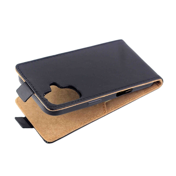 For iPhone 16 Vertical Flip Leather Phone Case with Card Slot(Black)