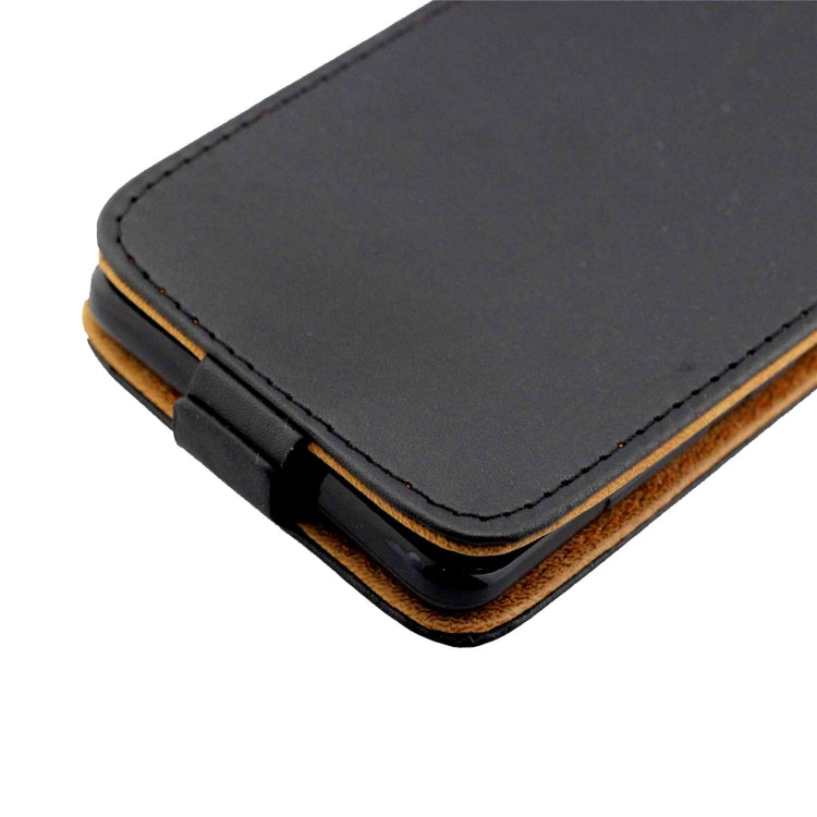 For iPhone 16 Plus Vertical Flip Leather Phone Case with Card Slot(Black)