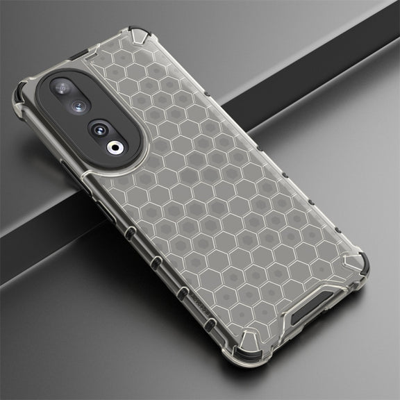 For Honor 90 Shockproof Honeycomb Phone Case(Black)