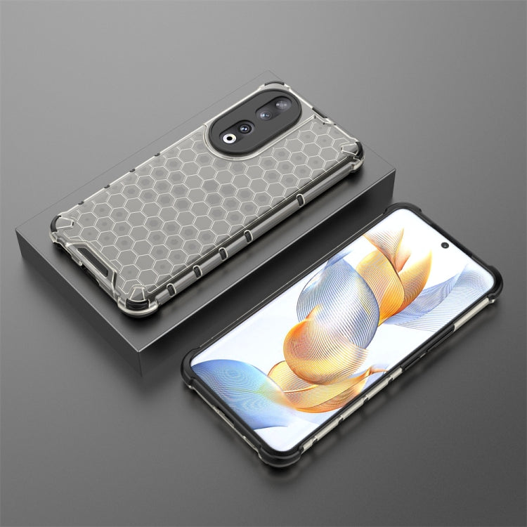 For Honor 90 Shockproof Honeycomb Phone Case(Black)