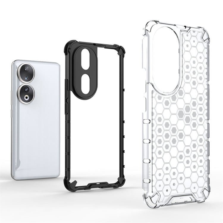 For Honor 90 Shockproof Honeycomb Phone Case(White)