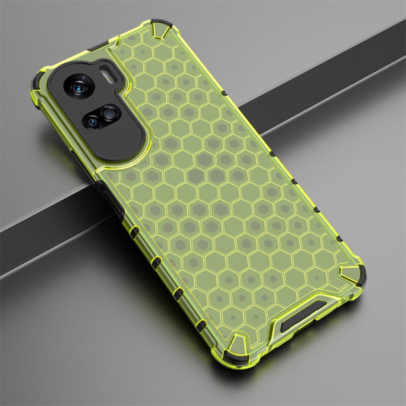 For Honor 90 Lite / X50i Shockproof Honeycomb Phone Case(Green)