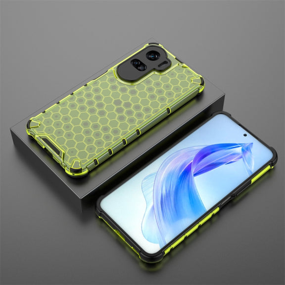 For Honor 90 Lite / X50i Shockproof Honeycomb Phone Case(Green)