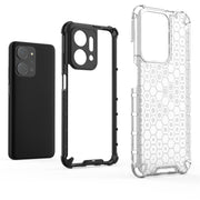For Honor X7A Shockproof Honeycomb Phone Case(Green)