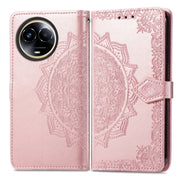 For Realme 11  5G Mandala Flower Embossed Leather Phone Case(Rose Gold)