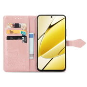 For Realme 11  5G Mandala Flower Embossed Leather Phone Case(Rose Gold)