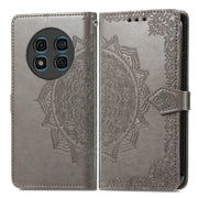 For Ulefone Note 15 Mandala Flower Embossed Leather Phone Case(Gray)
