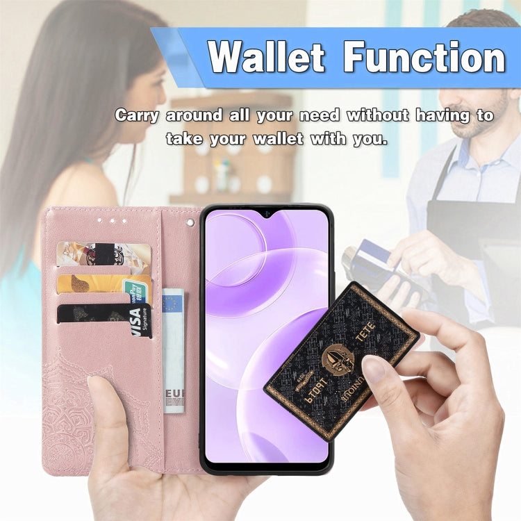 For Ulefone Note 15 Mandala Flower Embossed Leather Phone Case(Gray)