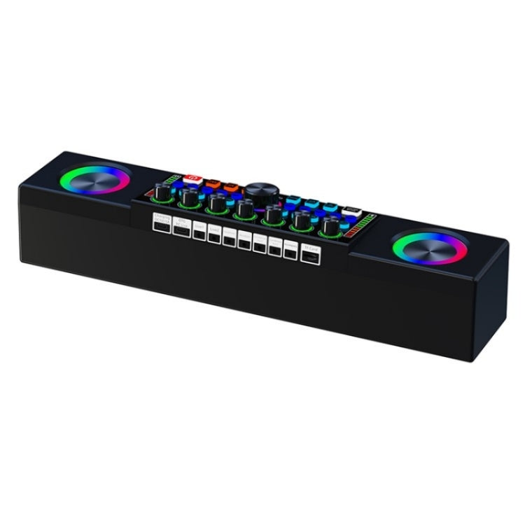 SY8 Live Sound Card All-in-one Machine Speaker Stereo Subwoofer With Mic(Black)