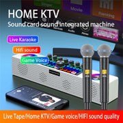 SY8 Live Sound Card All-in-one Machine Speaker Stereo Subwoofer With Mic(Black)