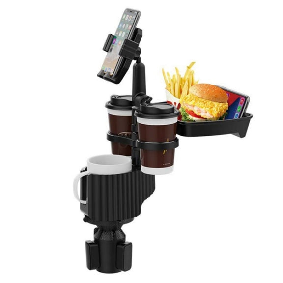 A06 Multifunctional Car Cup Mug Bottle Holder Mobile Phone Mount Stand Food Snack Tray Table(Green)