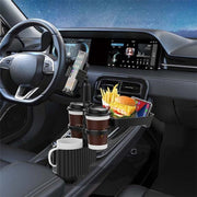 A06 Multifunctional Car Cup Mug Bottle Holder Mobile Phone Mount Stand Food Snack Tray Table(Grey)