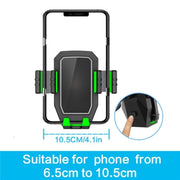 D08 With Adjustable Snack Cup Cup Holder Phone Mount For Car Phone Clamping Mount Holder(Green)