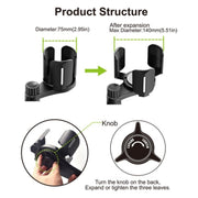 D08 With Adjustable Snack Cup Cup Holder Phone Mount For Car Phone Clamping Mount Holder(Green)