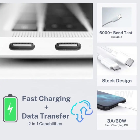 XJ-97 60W 3A USB-C / Type-C to Type-C Fast Charging Data Cable, Cable Length:0.3m