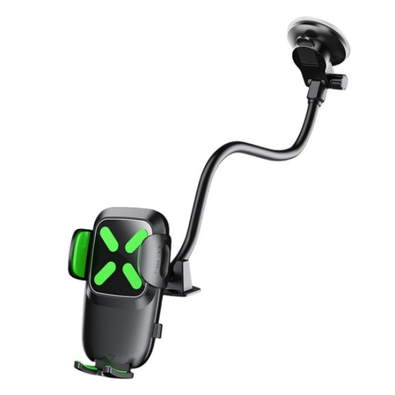 X034 Universal Truck Bus Dashboard Flexible Adjustable Windshield Suction Cup Car Phone Holder(Green)