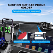 X034 Universal Truck Bus Dashboard Flexible Adjustable Windshield Suction Cup Car Phone Holder(Green)