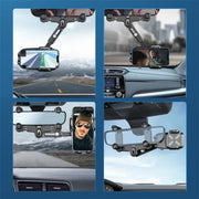 R010 Universal Vehicle Rearview Mirror Phone Holder Multifunctional Retractable Cell Phone Car Mount(Green)