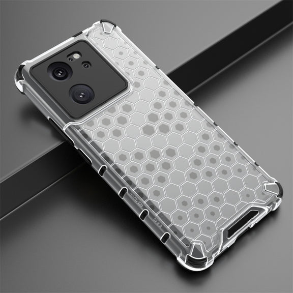 For Redmi K60 Ultra Shockproof Honeycomb Phone Case(White)