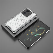 For Redmi K60 Ultra Shockproof Honeycomb Phone Case(White)