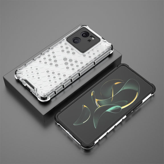 For Redmi K60 Ultra Shockproof Honeycomb Phone Case(White)