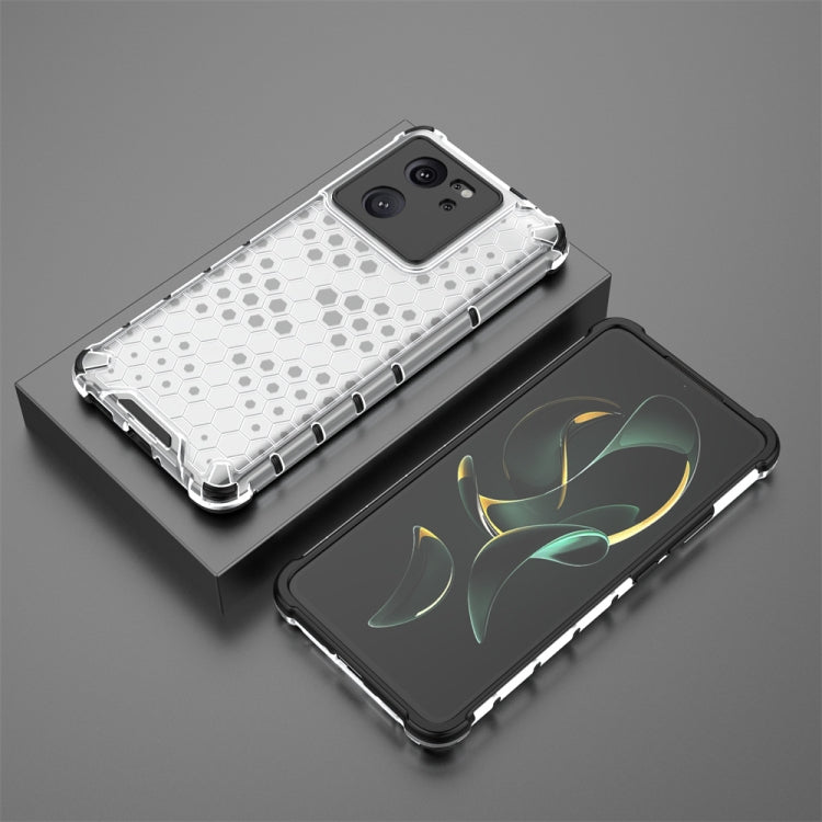 For Redmi K60 Ultra Shockproof Honeycomb Phone Case(White)