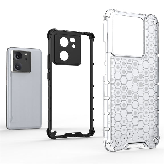For Redmi K60 Ultra Shockproof Honeycomb Phone Case(White)