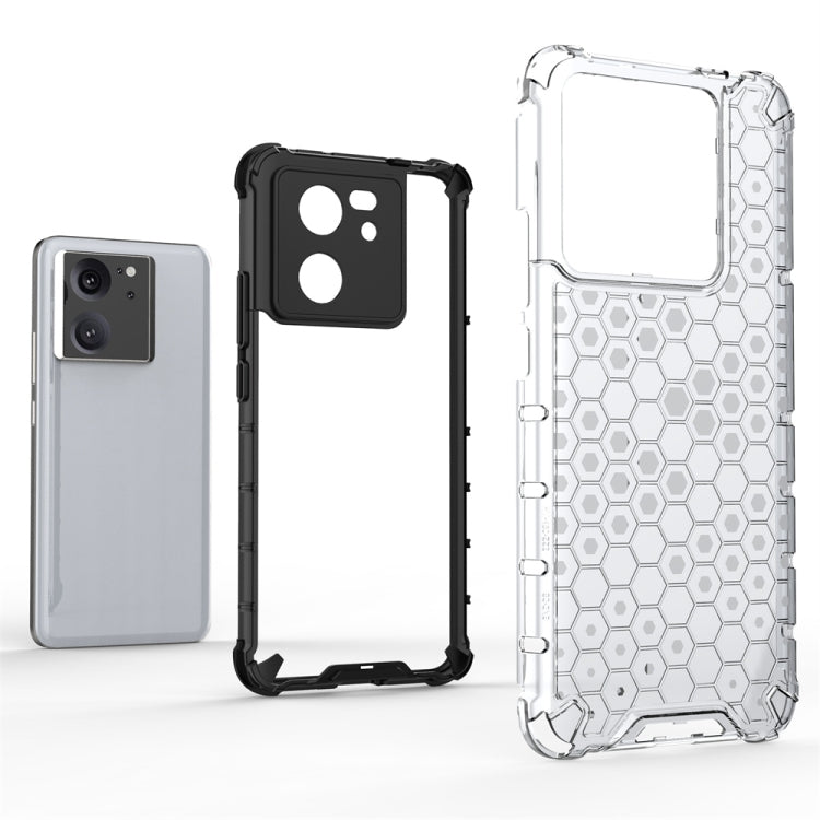 For Redmi K60 Ultra Shockproof Honeycomb Phone Case(White)
