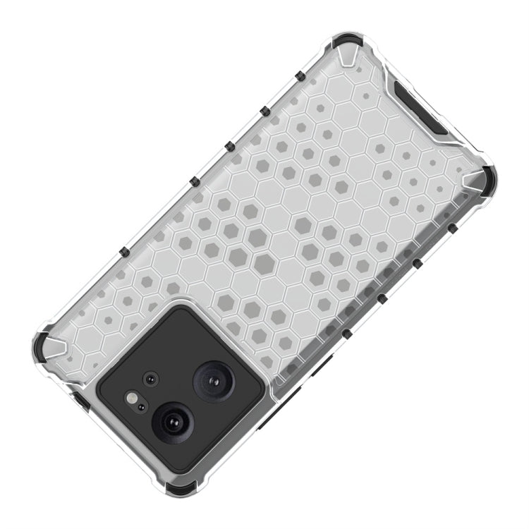 For Redmi K60 Ultra Shockproof Honeycomb Phone Case(White)