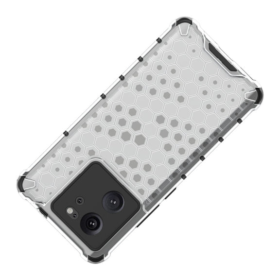 For Redmi K60 Ultra Shockproof Honeycomb Phone Case(White)