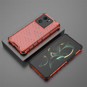 For Redmi K60 Ultra Shockproof Honeycomb Phone Case(Red)
