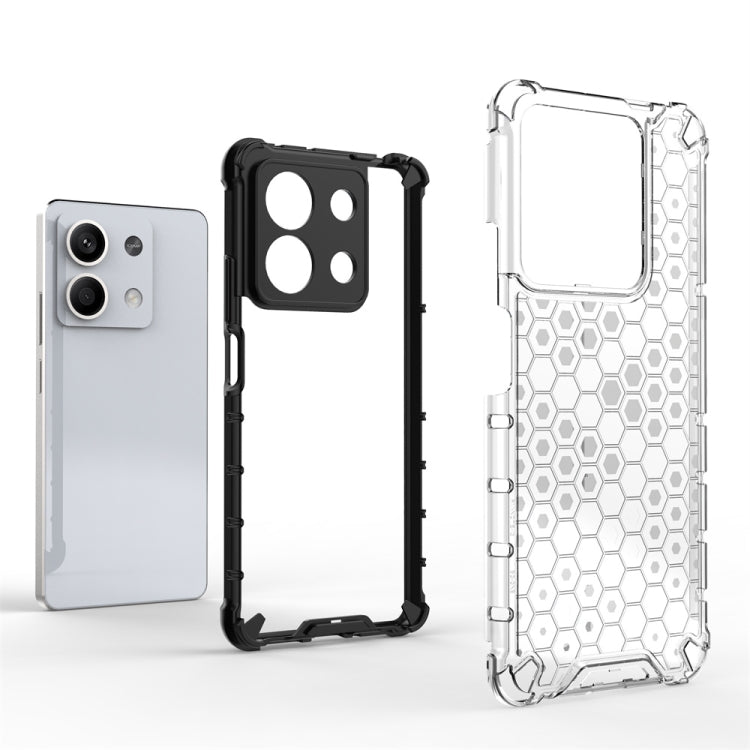 For Redmi Note 13 Shockproof Honeycomb Phone Case(Blue)