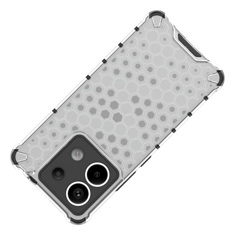 For Redmi Note 13 Pro 5G Shockproof Honeycomb Phone Case(Red)