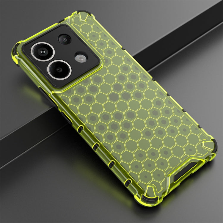 For Redmi Note 13 Pro 5G Shockproof Honeycomb Phone Case(Green)