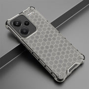 For Redmi Note 13 Pro+ Shockproof Honeycomb Phone Case(Black)